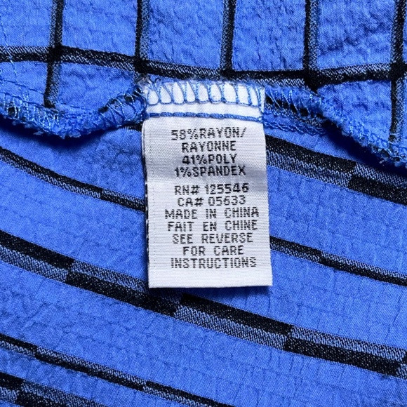 Habitat Clothes to Live In Tunic Top Size M Asymmetric Textured Lagoon Blue - Picture 8 of 10